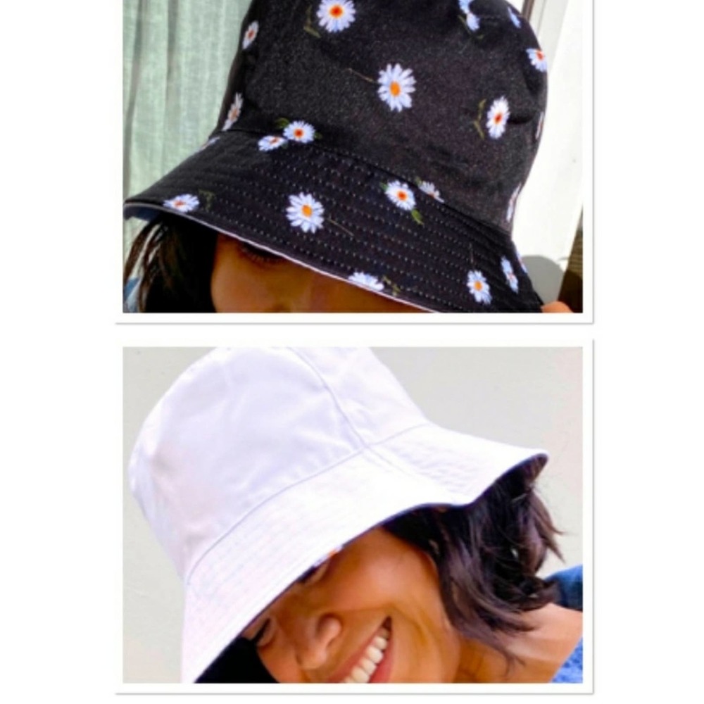Alice + Olivia daisy print reversible bucket hat